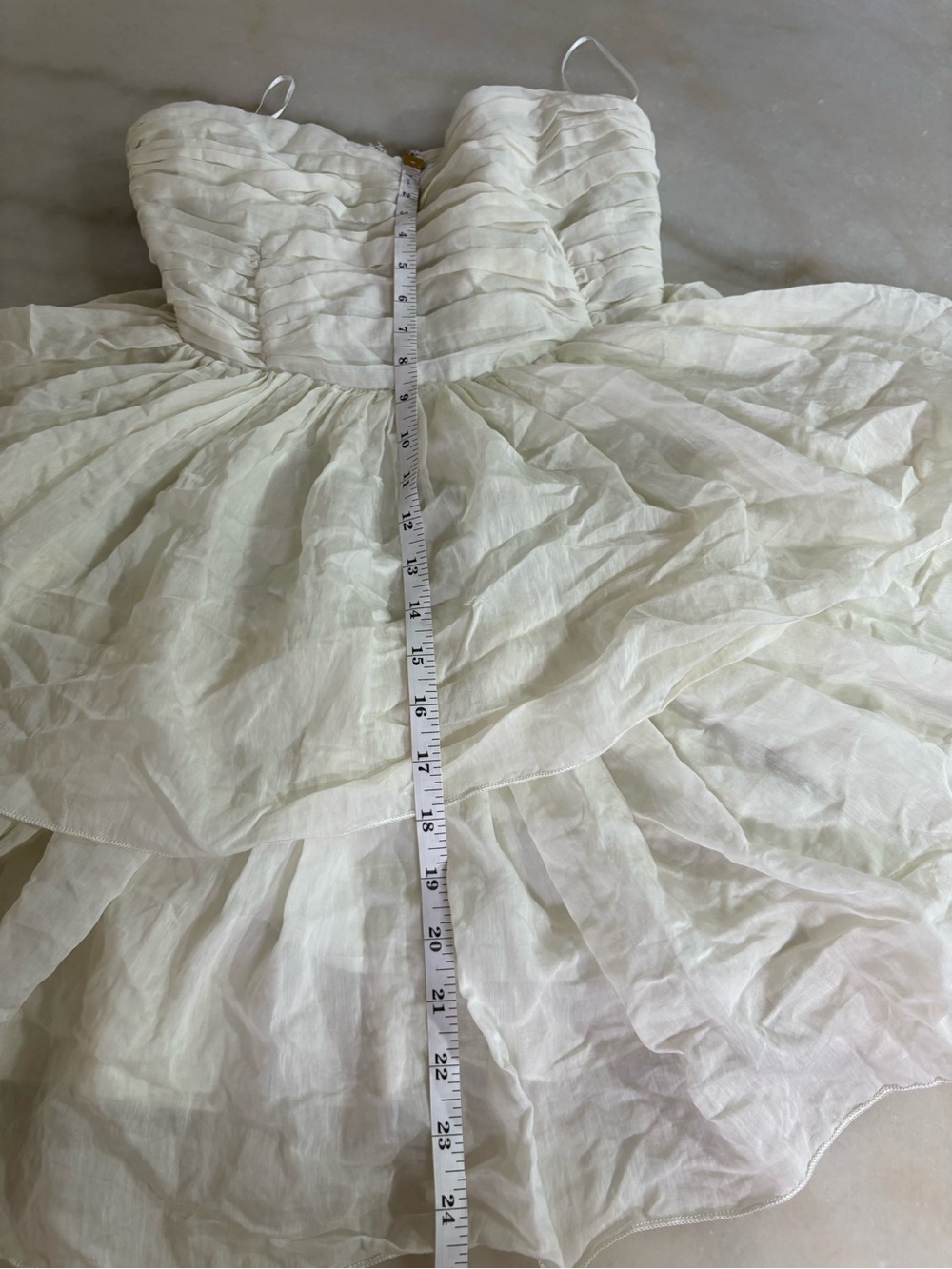 H&M White Ruffled Strapless Party Dress for Girls - Picture 3 of 10